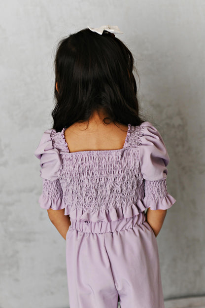 Lavender Shirred Set