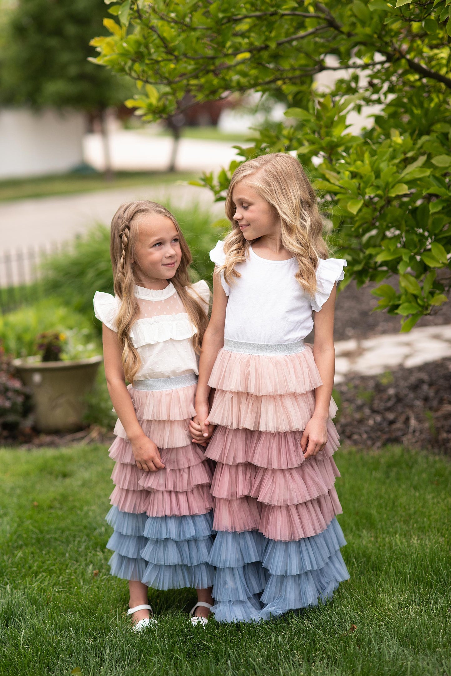 Dusty Pink Tiered Skirt