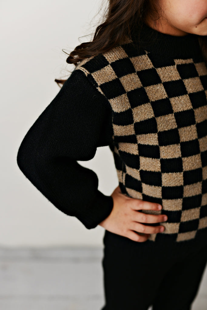 Black Check Sweater