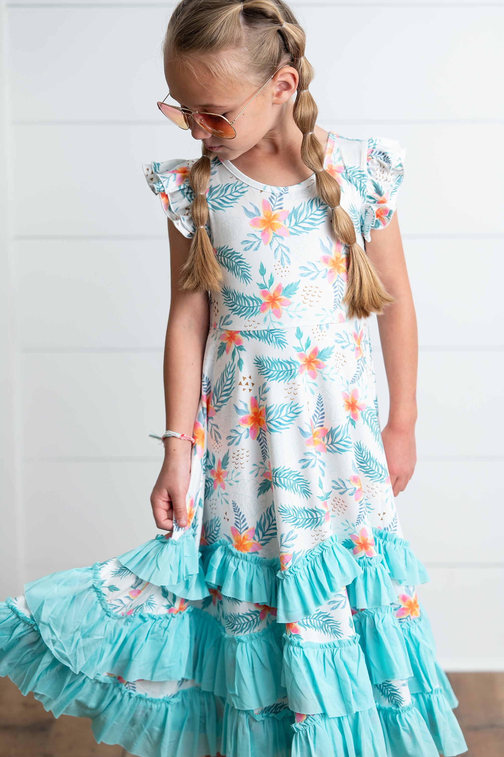soor ploom♡Ismay dress daisy♡8y Ismay Dress, Checker Rose Print, Zinnia – Soor Ploom