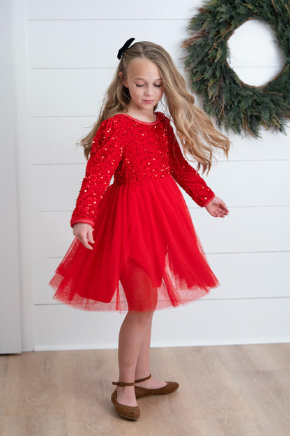 Victoria Red Sequin Dress