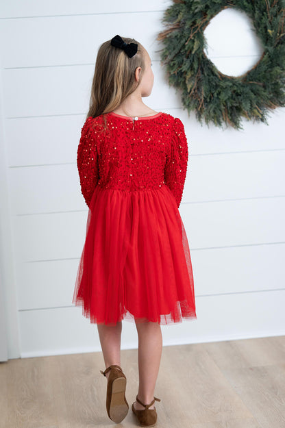Victoria Red Sequin Dress
