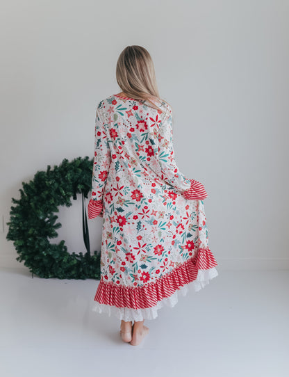 Women's Christmas Flower Lounge Gown