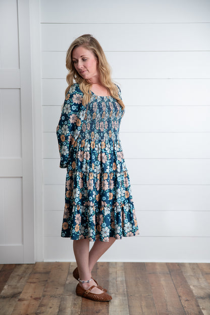 Women's Grace Winter Floral Dress- Mommy & Me Oopsie Daisy Women's Grace Winter Floral Dress- Mommy & Me Oopsie Daisy