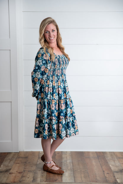Women's Grace Winter Floral Dress- Mommy & Me Oopsie Daisy Women's Grace Winter Floral Dress- Mommy & Me Oopsie Daisy