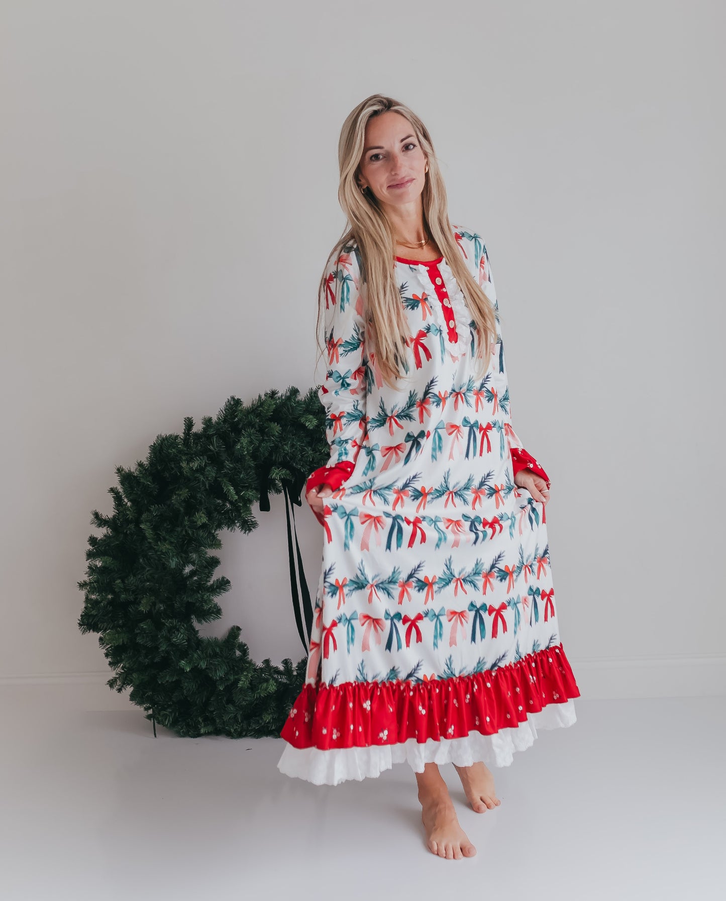 Women's Holly Bow Lounge Gown