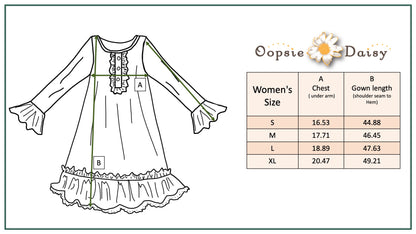 Women's Christmas Flower Lounge Gown