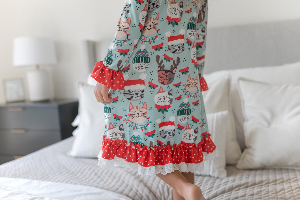 Christmas Cat Lounge Gown