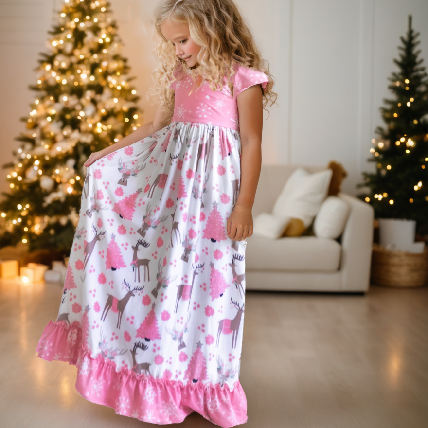 Pink Deer Lounge Play Gown