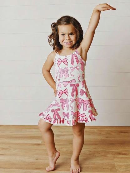 Active Pink Bow Dress