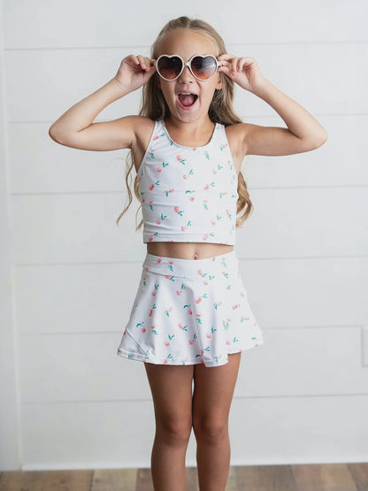 Active Peach Floral Set