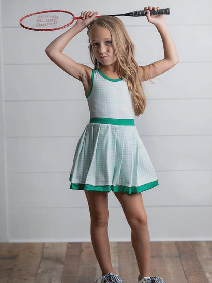 Active Green Check Dress