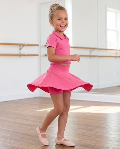 Active Bright Pink Polo Set