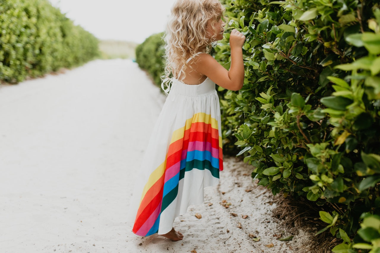 rainbow girls dress
