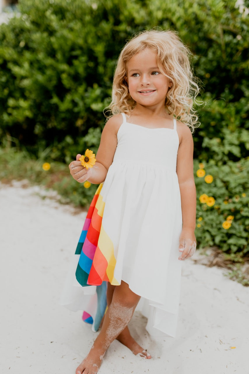 Girl in the hot sale rainbow dress