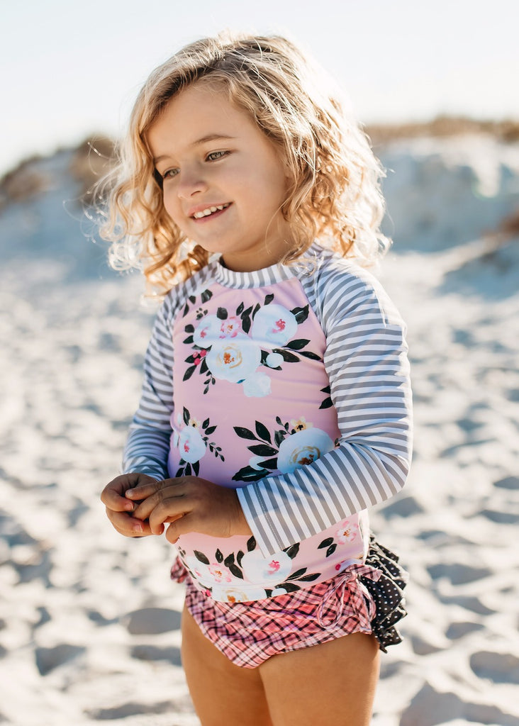 Floral Rashguard girls set
