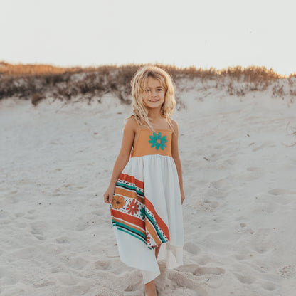 Mustard Flower Rainbow Dress