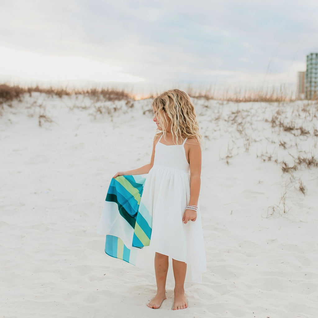 Ocean Rainbow Hi Lo Frills Dress