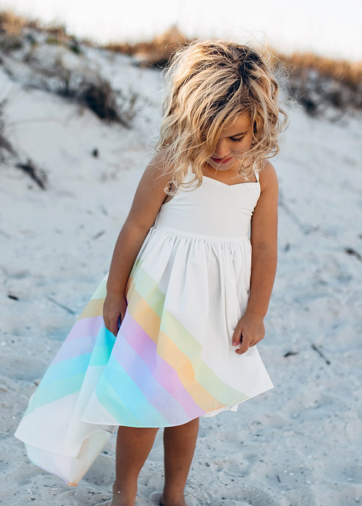 Pastel Rainbow Hi Lo Dress
