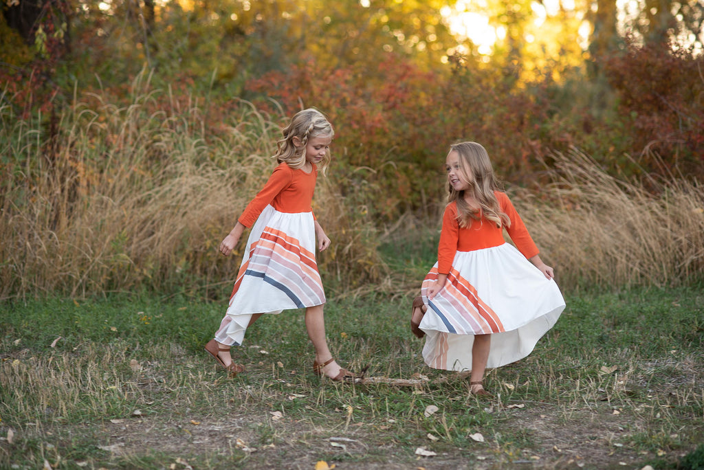 Rust Rainbow Dress