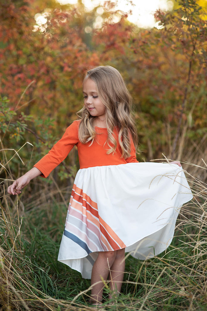 Rust Rainbow Dress